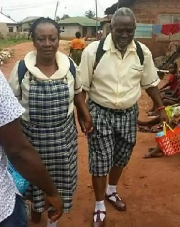 Patience Ozokwor & Olu Jacobs Pictured In School Uniforms [See Photos]